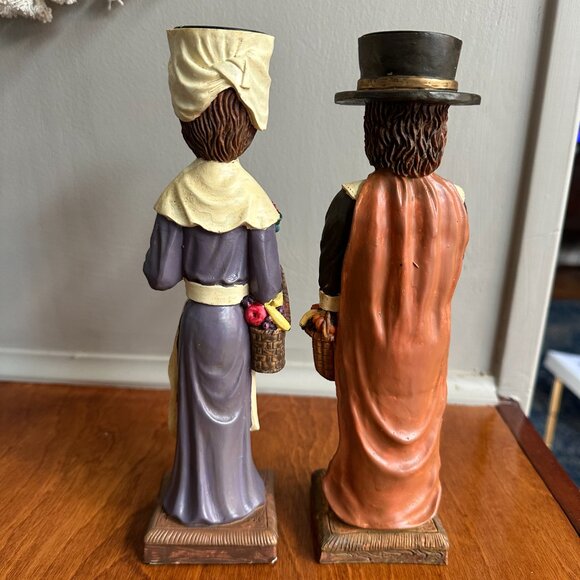 Windsor Collection vintage pilgrim candlestick holders 9" tall - Picture 2 of 3